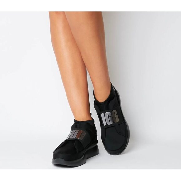 Ugg Women's Black Neoprene Neutra Trainer Slip-On Platform Sneakers Size 9 2859 - Picture 2 of 16